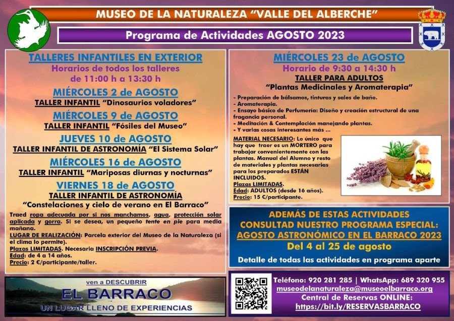 AGOSTO 2023 MUSEO DE LA NATURALEZA