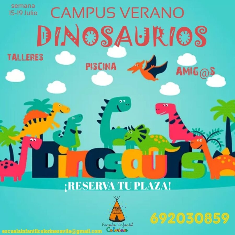 campus verano colorines dinosaurios
