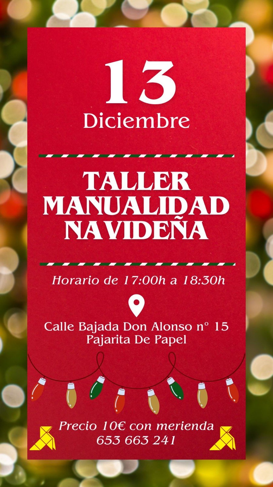 manualidad de Navidad en Colorines