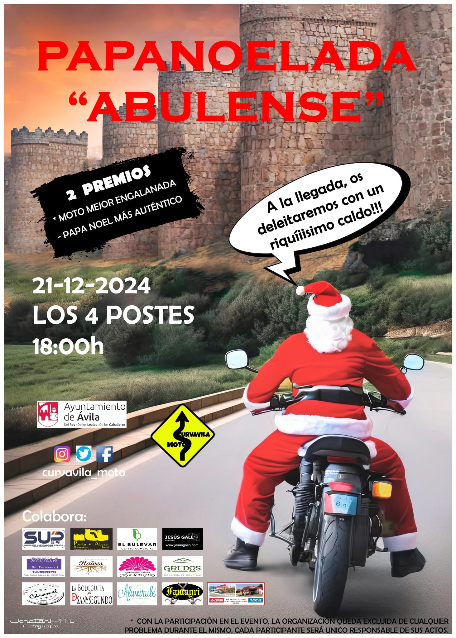 Papanoelada motera en Ávila 2024