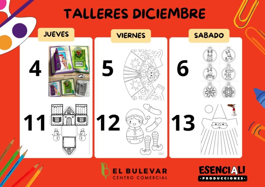 talleres de diciembre en el bulevar