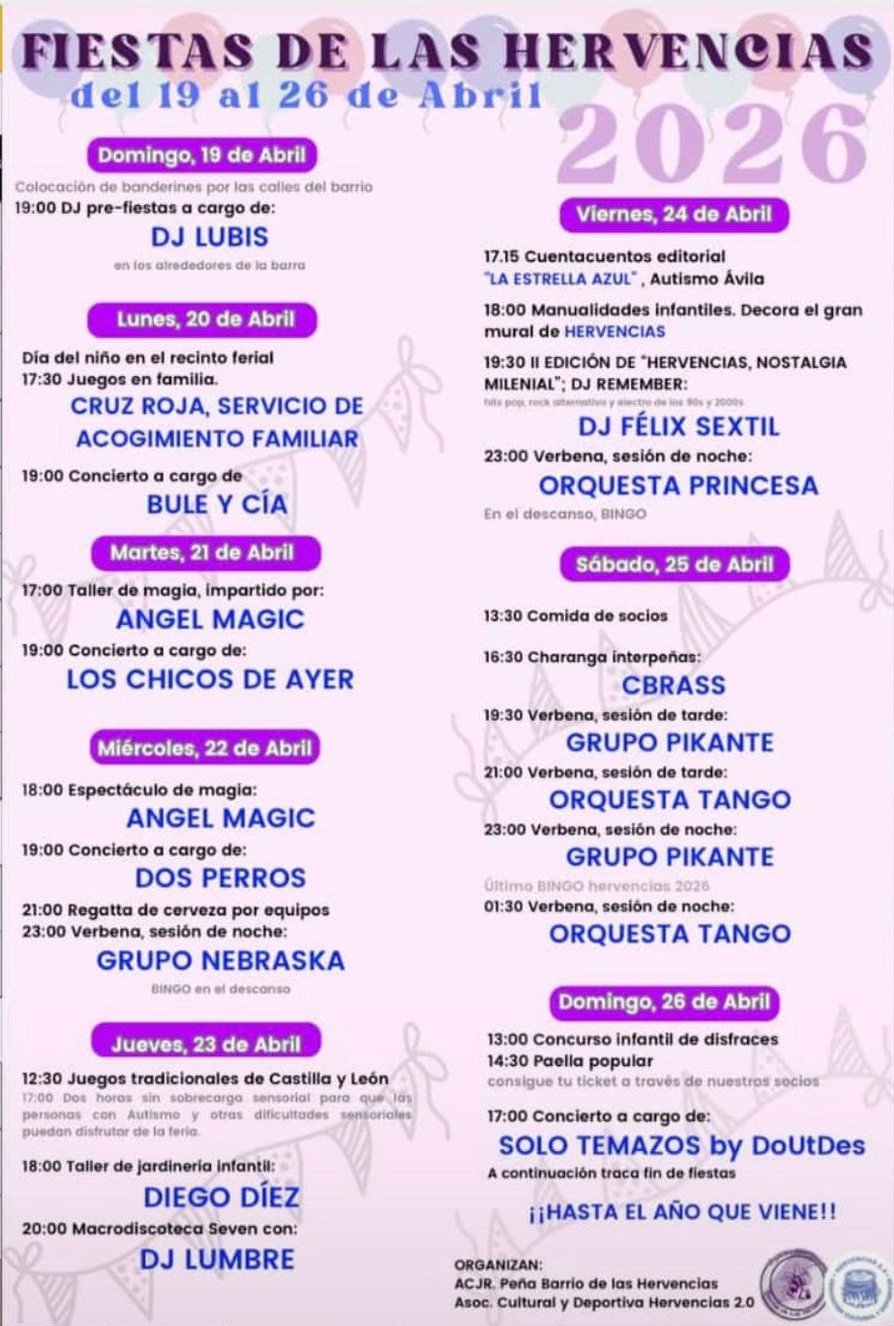 Fiestas de Las Hervencias 2026