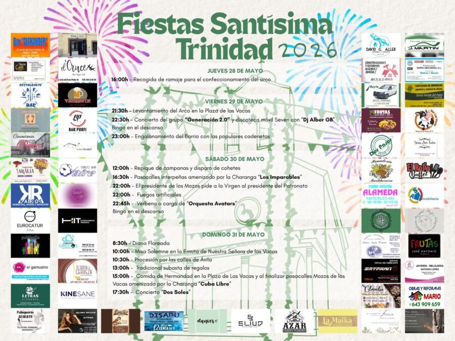 Fiestas Santísima Trinidad 2026 en Ávila