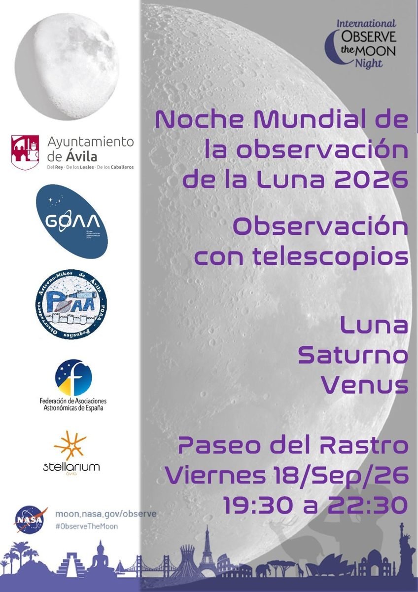obsrvacion lunar. planes con niños en avila