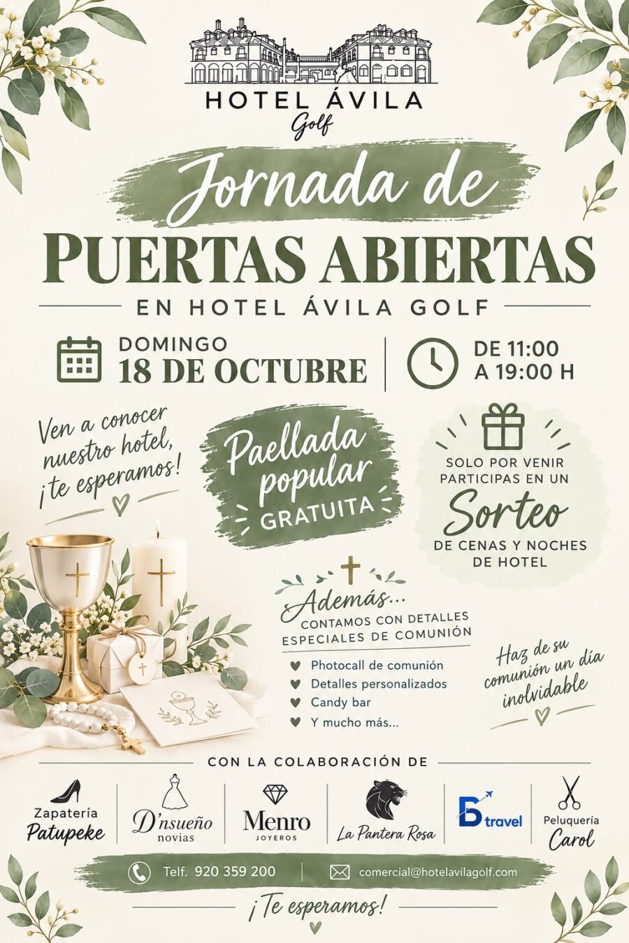 Puertas Abiertas Comuniones en el Ávila Golf